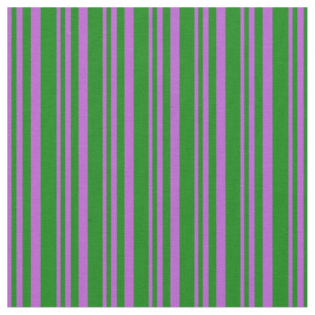 Orchid und grüne farbige Linien Stoff (Nahaufnahme)