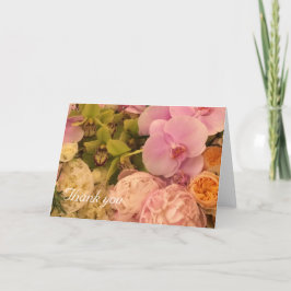 Orchid und Peony Dankeschön Karte