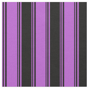 Orchid und Schwarz Streifen/Linke Muster Stoff