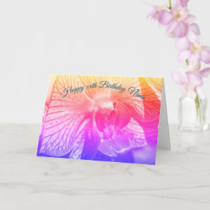 Orchid Up Nah Rainbow Personalisiert Geburtstag Karte
