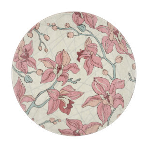 Orchid Vintages Muster: Elegantes Papier Schneidebrett