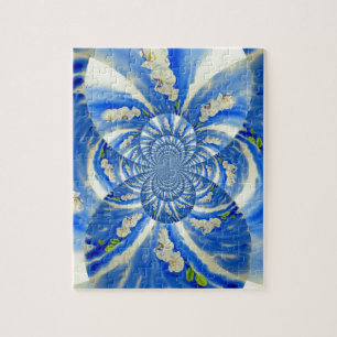 Orchid Watercolor-Malerei, Wolken Mandala Puzzle