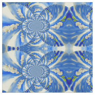 Orchid Watercolor-Malerei, Wolken Mandala Stoff