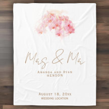 Orchid Watercolor Mrs. & Mr. Floral Wedding