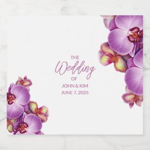 Orchid Wedding Food and Beverage Label Set