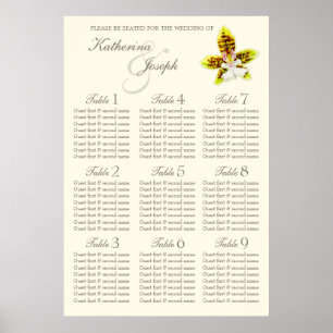 Orchid Wedding Table Planner 1-9 Poster