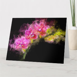Orchidee Blume Aquarell - Rosa bb 01 Dankeskarte