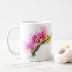 Orchidee Blume Aquarell - Rosa wb 01 Kaffeetasse