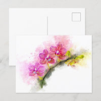 Orchidee Blume Aquarell - Rosa wb 01