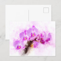 Orchidee Blume Aquarell - Rosa wb 03