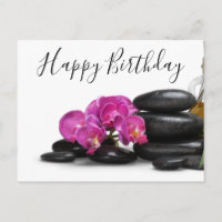 Orchidee Blume mit Hot stone Geburtstag