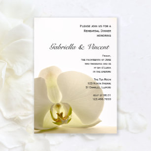 Orchidee Blume zum Abendessen bei Weiß Hochzeit Pr Einladung