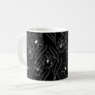 Orchidee, Cattleya, Skizze Kaffeetasse