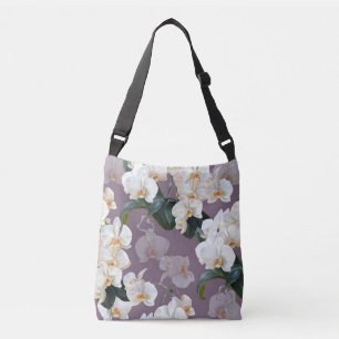 Orchidee dunkle Lavendel-Wasserfarbe. Tragetaschen Mit Langen Trägern