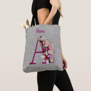 Orchidee Elegantes Monogramm Initiale A Personalis