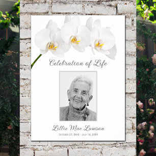 Orchidee In Loving Memory Foto Gedenkfeier Trauerf Poster