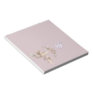 Orchidee Lila Cupid Pfeil der Liebe Herz Blumen Notizblock