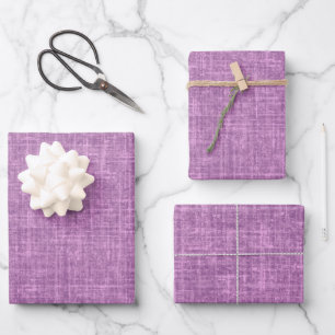 Orchidee Lila Leinen Geschenkpapier Set