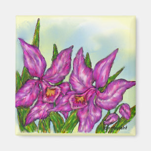 Orchidee magnetisch magnet
