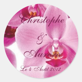 Orchidee Runder Aufkleber