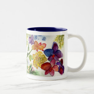 Orchideen 39 und Diptych 40 Zweifarbige Tasse