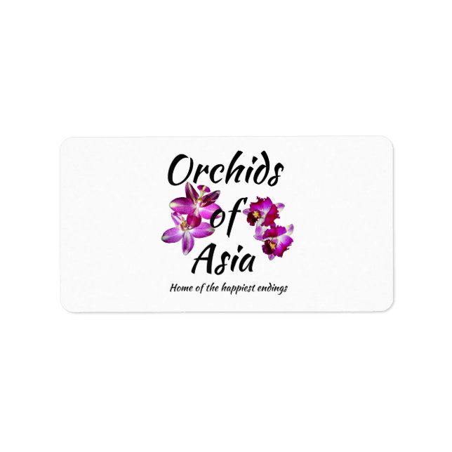 Orchideen Asiens Adressaufkleber (Vorne)