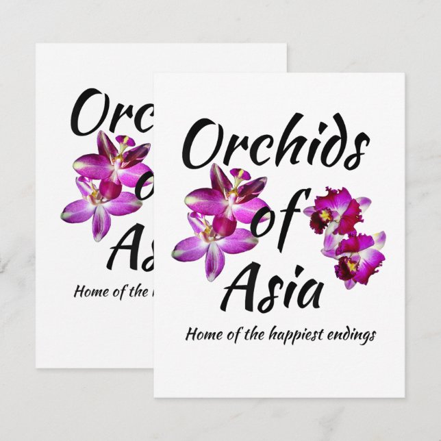 Orchideen Asiens Ankündigung (Vorne/Hinten)