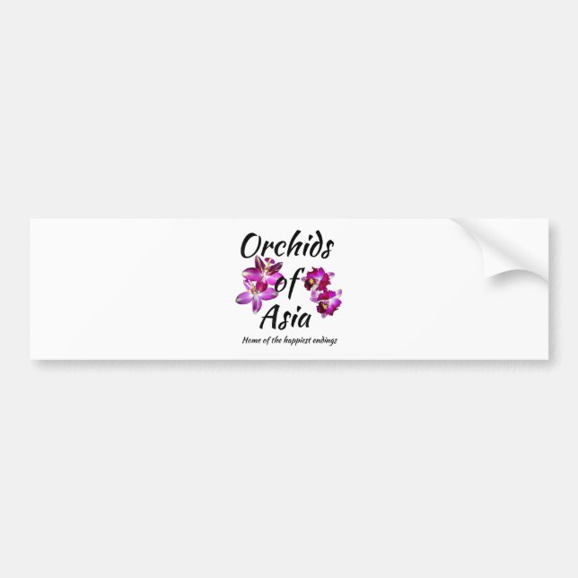 Orchideen Asiens Autoaufkleber (Vorne)