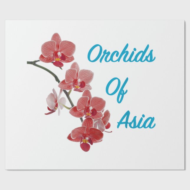 Orchideen Asiens Day Spa Geschenkpapier (Flach)