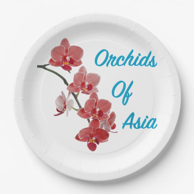 Orchideen Asiens Day Spa Pappteller (Vorderseite)