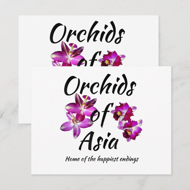 Orchideen Asiens Einladung (Vorne/Hinten)