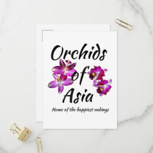 Orchideen Asiens Einladungspostkarte