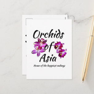 Orchideen Asiens Feiertagspostkarte