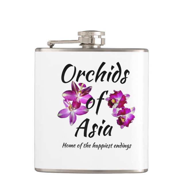 Orchideen Asiens Flachmann (Vorderseite)