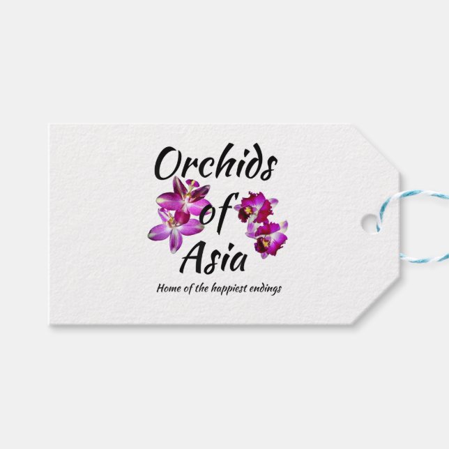 Orchideen Asiens Geschenkanhänger (Vorderseite (Horizontal))
