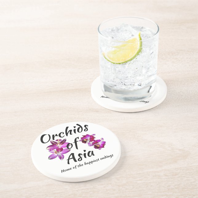 Orchideen Asiens Getränkeuntersetzer (Seite)