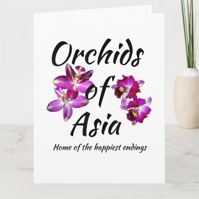 Orchideen Asiens Karte (Vorderseite)