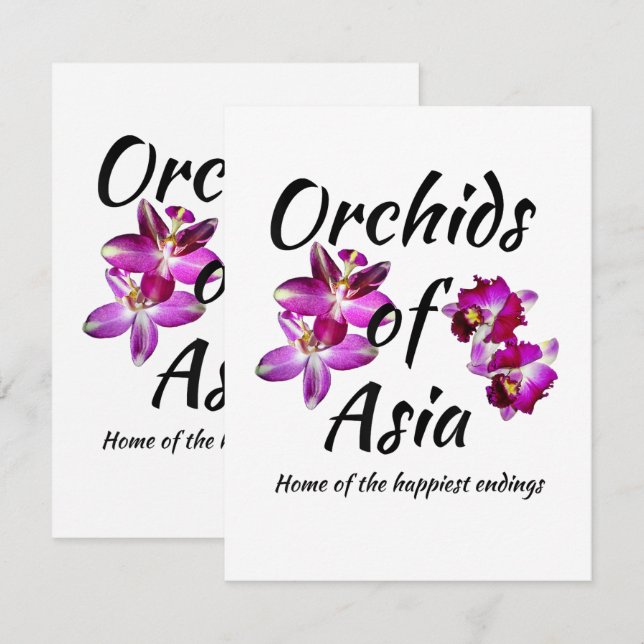 Orchideen Asiens Karte (Vorne/Hinten)