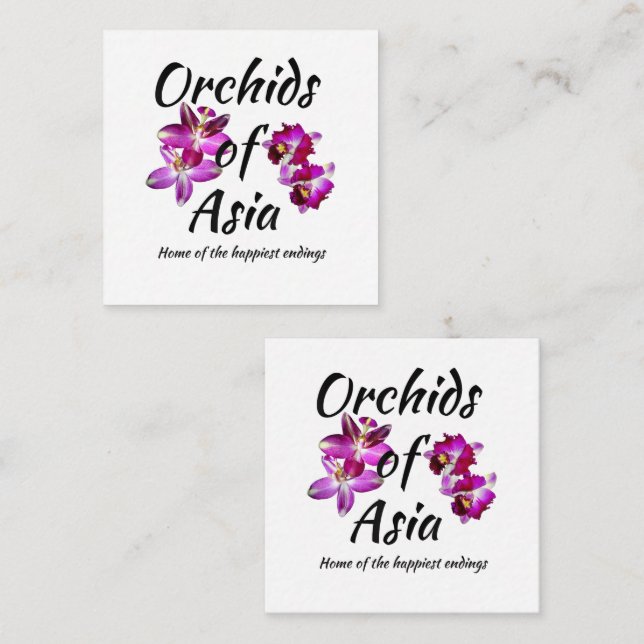 Orchideen Asiens Mitteilungskarte (Vorne/Hinten)