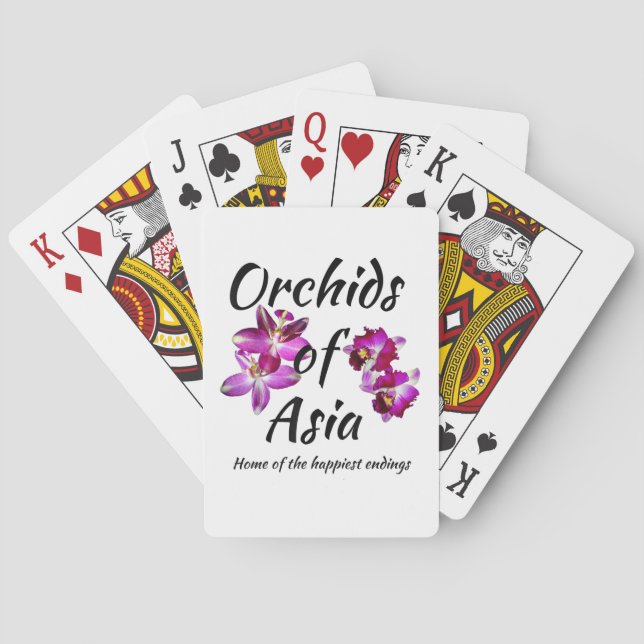 Orchideen Asiens Spielkarten (Rückseite)