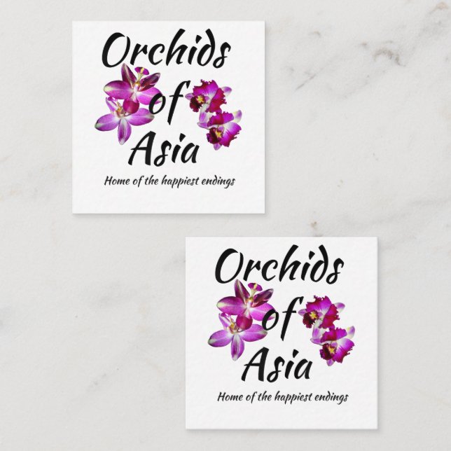Orchideen Asiens Treuekarte (Vorne/Hinten)