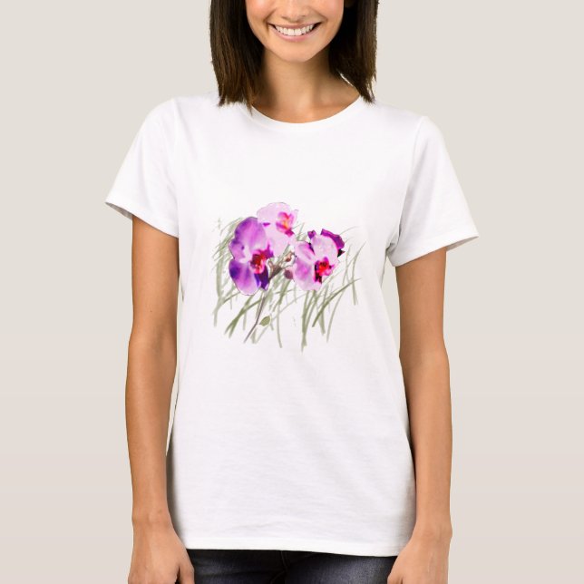 Orchideen auf dem Ufer-Shirt T-Shirt (Vorderseite)