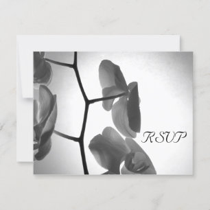 Orchideen auf der RSVP-Reaktionskarte für Stem Wed RSVP Karte