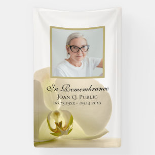 Orchideen-Blume über die Beerdigung des Lebens Banner