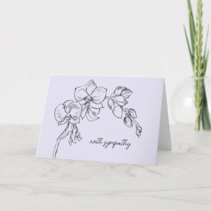 Orchideen-Blumen-Beileidskarte Verlust-Trauerfeier Karte