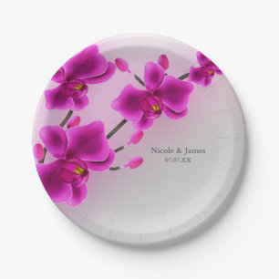 Orchideen Blumen Elegante Florale Hochzeit Pappteller