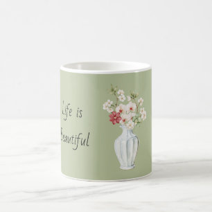 Orchideen Blumen Weiße Vase Kaffeetasse