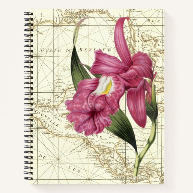 Orchideen Botanical Explorer's Notizbuch (Vorderseite)