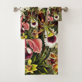 Orchideen Denusblumen Ernst Haeckel  Badhandtuch Set