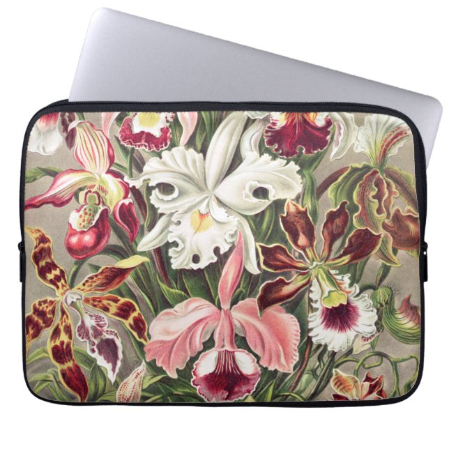 Orchideen Denusblumen von Ernst Haeckel Laptopschutzhülle (Vorderseite)